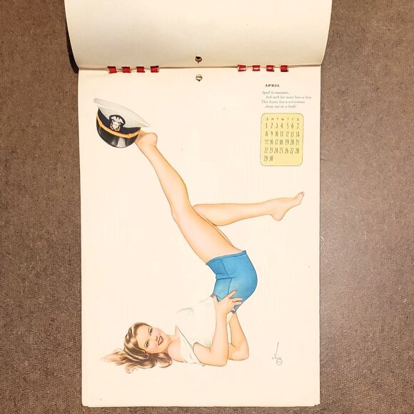 Esquire Varga 1944 Pin-Up Girl Calendar Risque with envelope - Picture 5 of 6